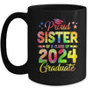 Proud Sister Of A Class Of 2024 Graduate Senior 24 Tie Dye Mug | teecentury