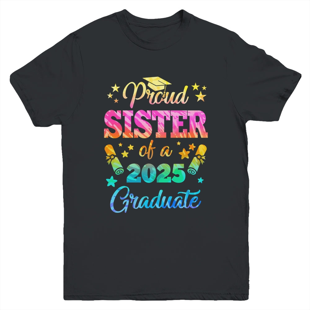 Proud Sister Of A Class Of 2027 Graduate Senior 26 Tie Dye Youth Shirt | teecentury
