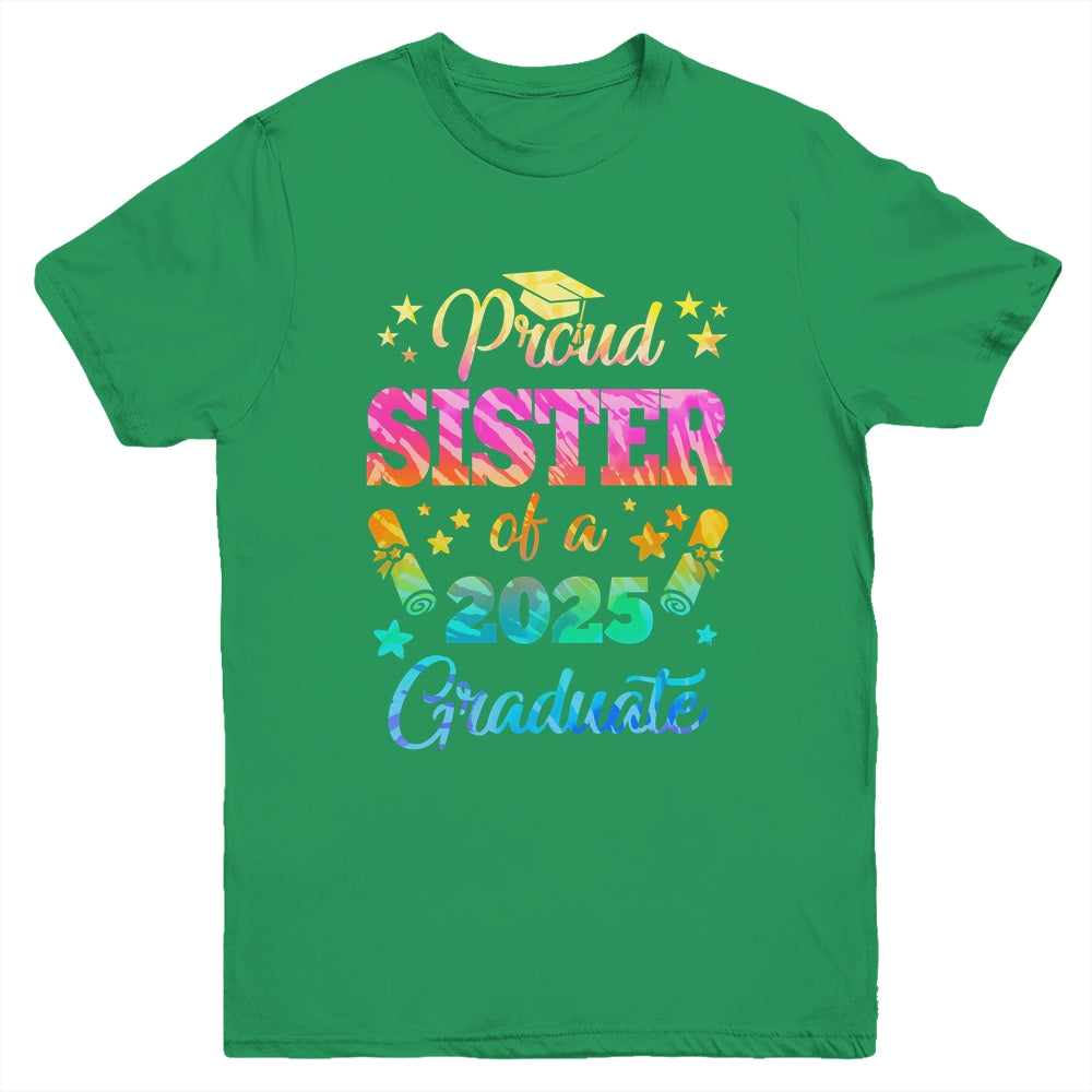 Proud Sister Of A Class Of 2027 Graduate Senior 26 Tie Dye Youth Shirt | teecentury