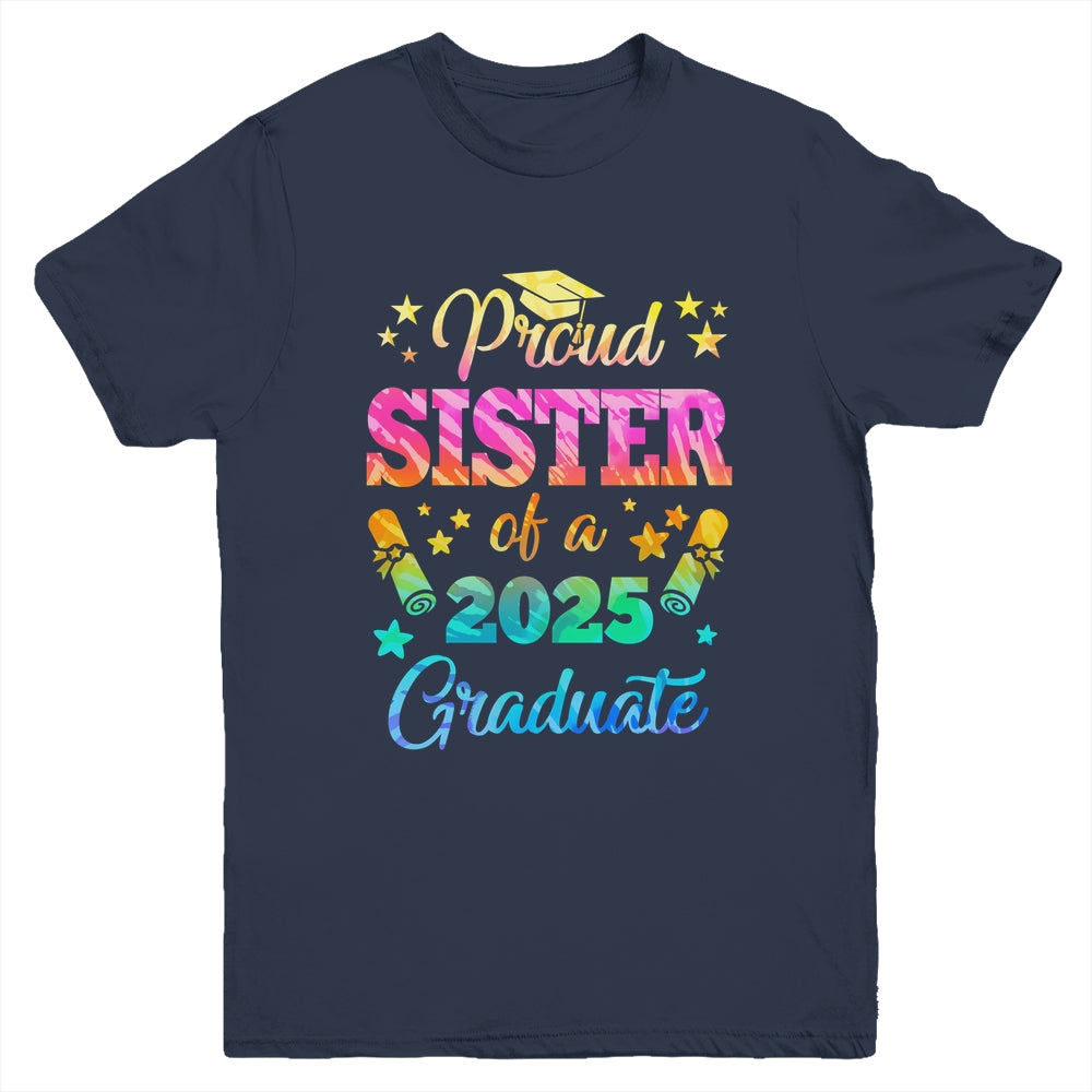 Proud Sister Of A Class Of 2027 Graduate Senior 26 Tie Dye Youth Shirt | teecentury