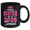 Proud Sister Of A Senior Class Of 2025 Senior 2025 Pink Mug | teecentury