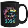 Proud Step Mom Class Of 2024 Graduate Senior 24 Tie Dye Mug | teecentury