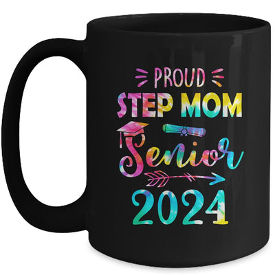Proud Step Mom Class Of 2024 Graduate Senior 24 Tie Dye Mug | teecentury