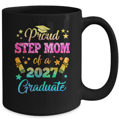 Proud Step Mom Of A Class Of 2027 Graduate Senior 26 Tie Dye Mug | teecentury