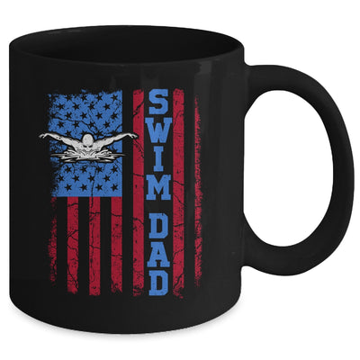 Proud Swimming Dad Swim Swimmer Fathers Day Vintage Flag Mug | teecentury