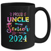 Proud Uncle Class Of 2024 Graduate Senior 24 Tie Dye Mug | teecentury