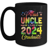 Proud Uncle Of A Class Of 2024 Graduate Senior 24 Tie Dye Mug | teecentury