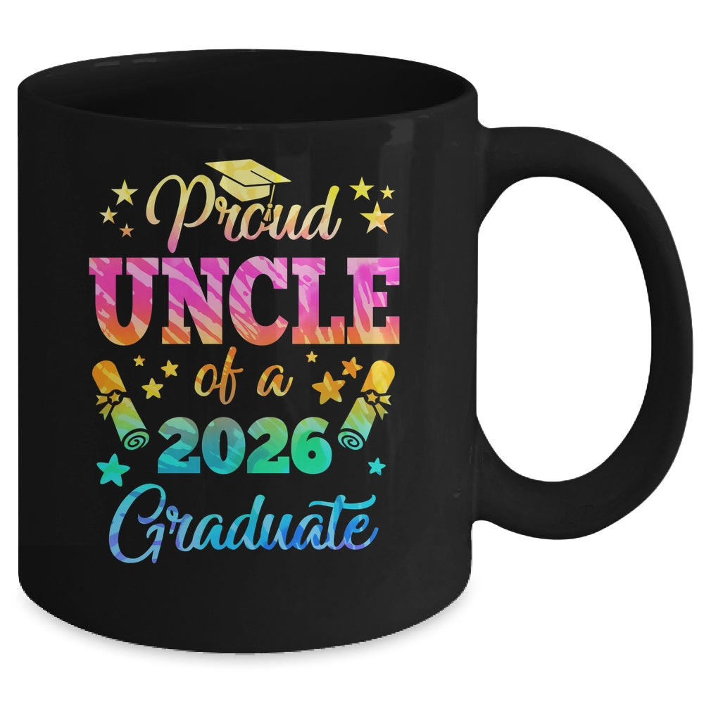 Proud Uncle Of A Class Of 2026 Graduate Senior 26 Tie Dye Mug | teecentury