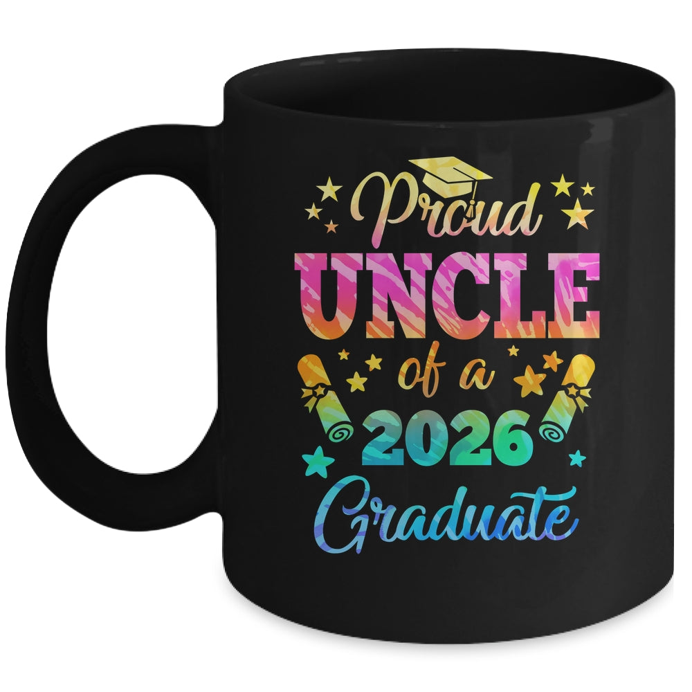 Proud Uncle Of A Class Of 2026 Graduate Senior 26 Tie Dye Mug | teecentury