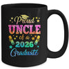 Proud Uncle Of A Class Of 2026 Graduate Senior 26 Tie Dye Mug | teecentury