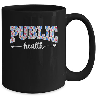 Public Health For Women Nurse Floral Nursing Women Graphic Mug | teecentury