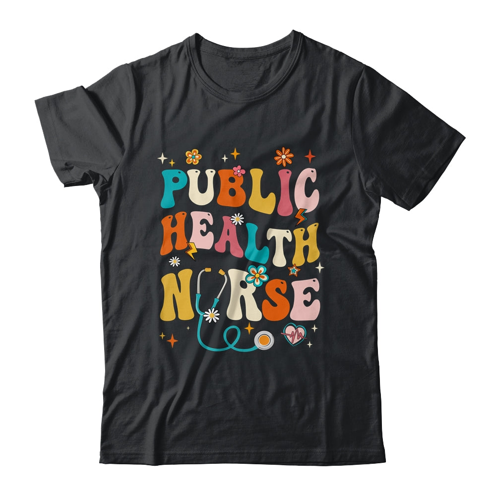 Public Health Nurse Heart For Nurse Job Groovy For Women Shirt & Tank Top | teecentury