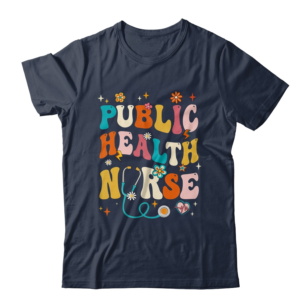 Public Health Nurse Heart For Nurse Job Groovy For Women Shirt & Tank Top | teecentury