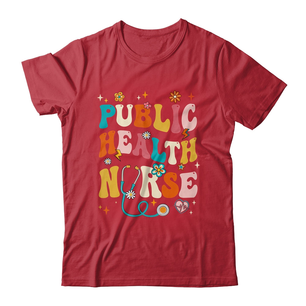 Public Health Nurse Heart For Nurse Job Groovy For Women Shirt & Tank Top | teecentury