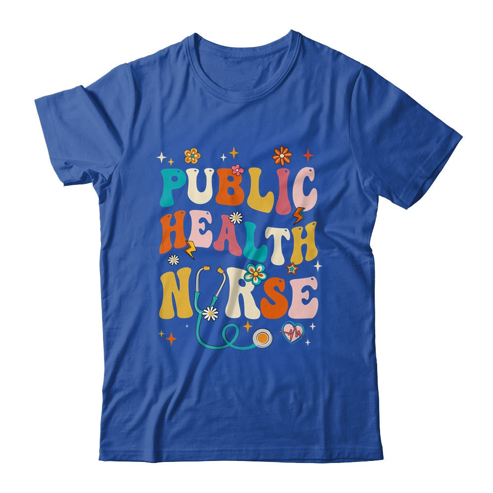 Public Health Nurse Heart For Nurse Job Groovy For Women Shirt & Tank Top | teecentury
