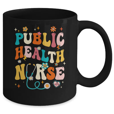 Public Health Nurse Heart For Nurse Job Groovy For Women Mug | teecentury