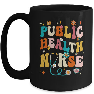 Public Health Nurse Heart For Nurse Job Groovy For Women Mug | teecentury