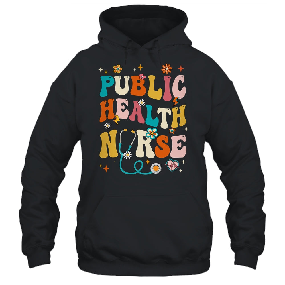 Public Health Nurse Heart For Nurse Job Groovy For Women Shirt & Tank Top | teecentury