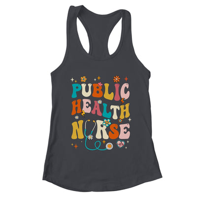 Public Health Nurse Heart For Nurse Job Groovy For Women Shirt & Tank Top | teecentury