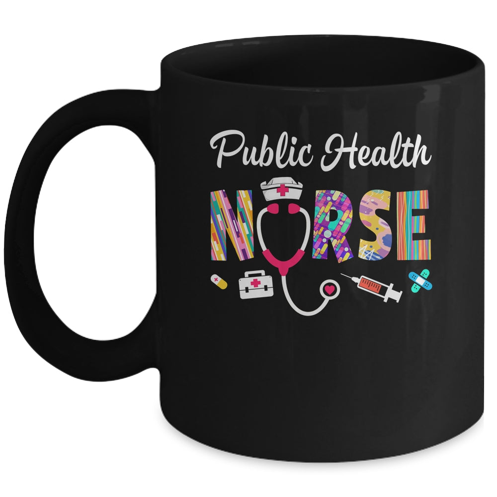 Public Health Nurse Stethoscope Nursing Design For Men Women Mug | teecentury