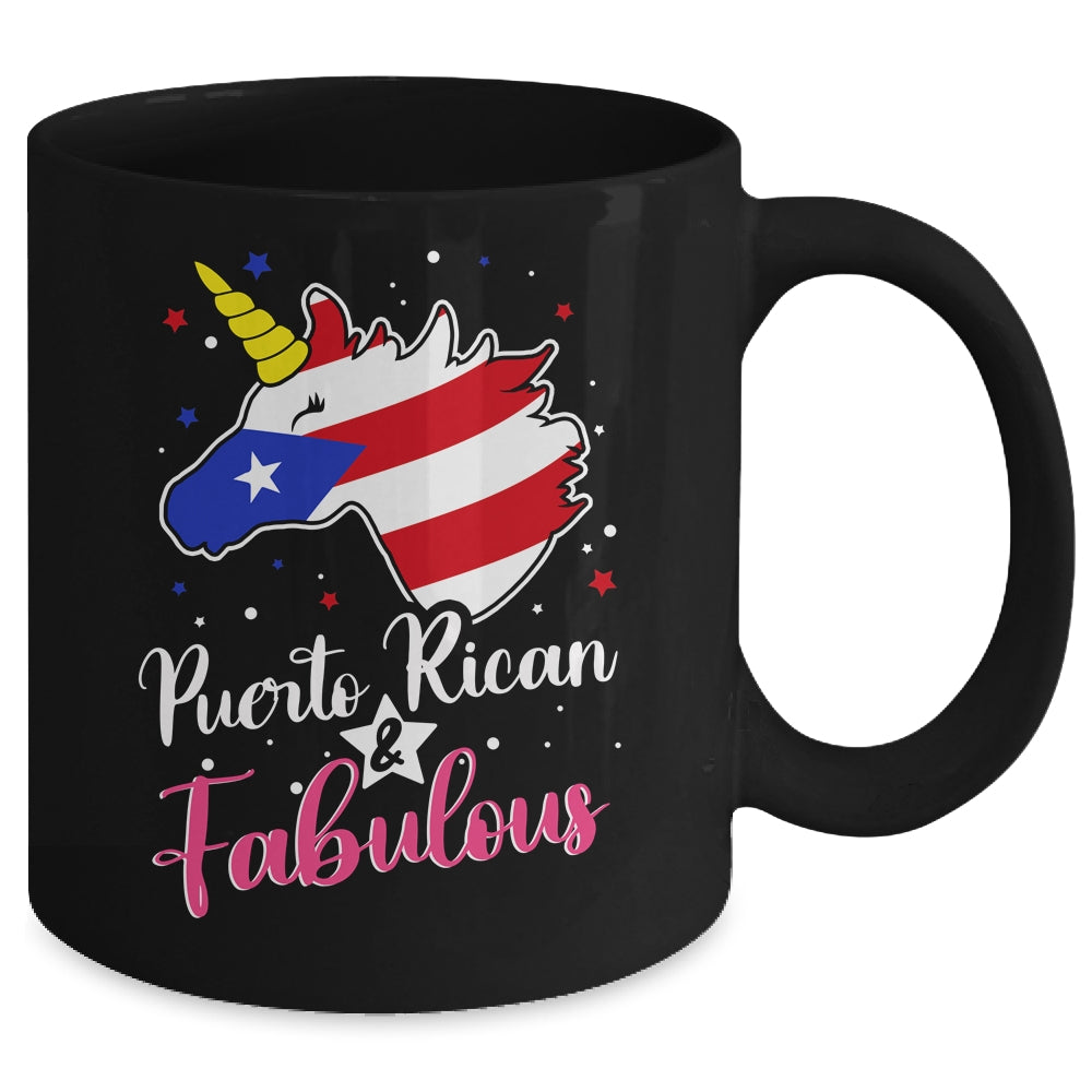 Puerto Rican And Fabulous Unicorn Puerto Rico Flag Girls Mug | teecentury