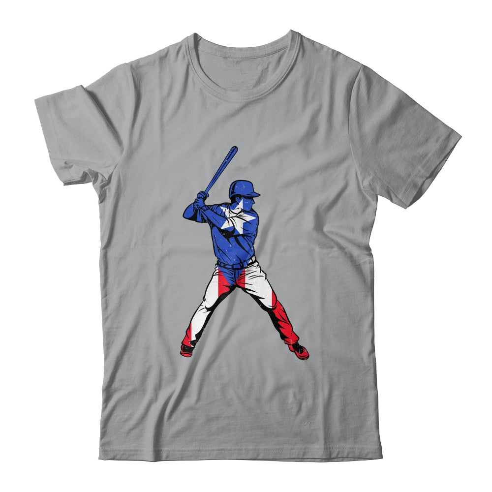 Puerto Rican Baseball Player Puerto Rico Flag Baseball Fans Shirt & Hoodie | teecentury