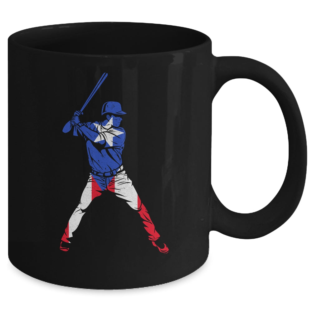 Puerto Rican Baseball Player Puerto Rico Flag Baseball Fans Mug | teecentury