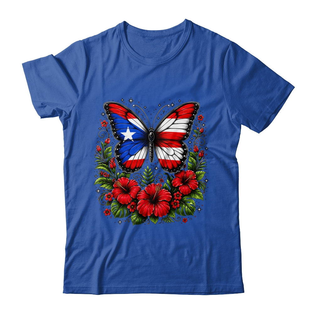Puerto Rican Day Puerto Rico Butterfly Flag Women And Girl Shirt & Tank Top | teecentury