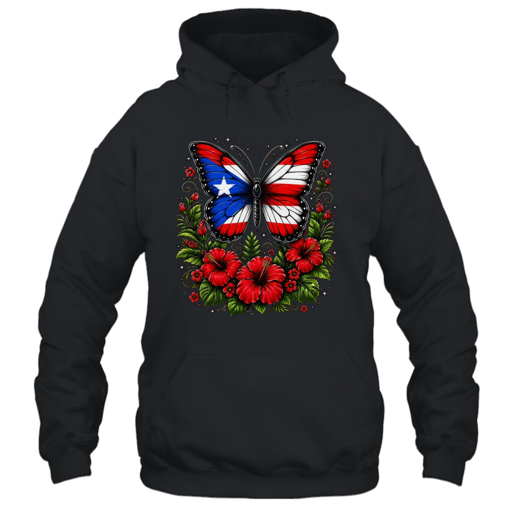 Puerto Rican Day Puerto Rico Butterfly Flag Women And Girl Shirt & Tank Top | teecentury