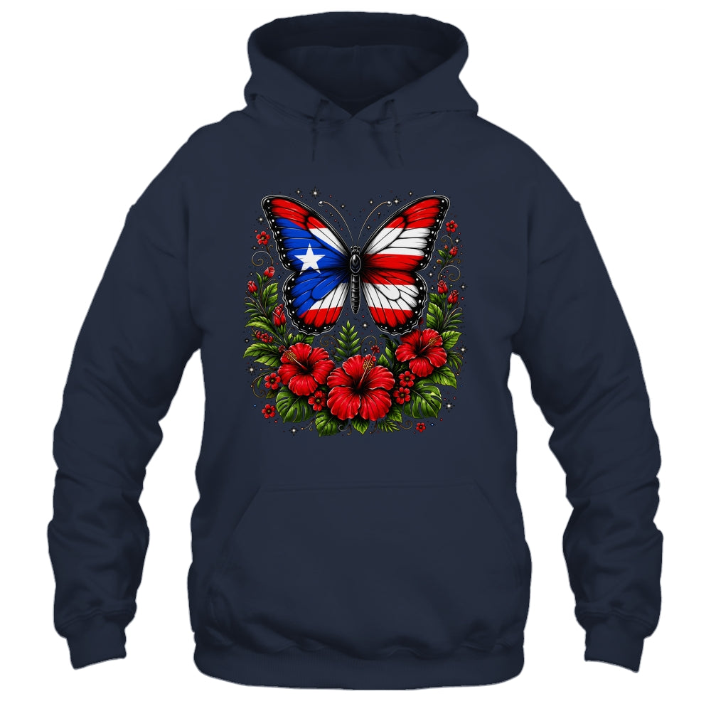 Puerto Rican Day Puerto Rico Butterfly Flag Women And Girl Shirt & Tank Top | teecentury