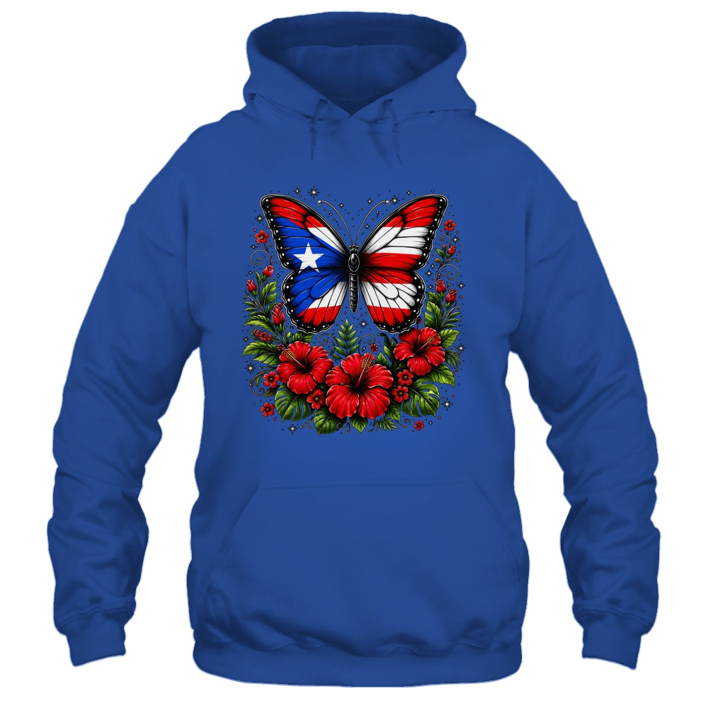 Puerto Rican Day Puerto Rico Butterfly Flag Women And Girl Shirt & Tank Top | teecentury