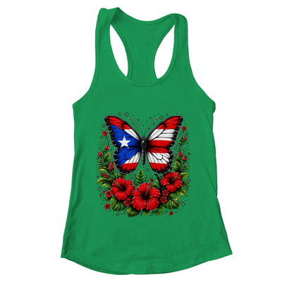 Puerto Rican Day Puerto Rico Butterfly Flag Women And Girl Shirt & Tank Top | teecentury