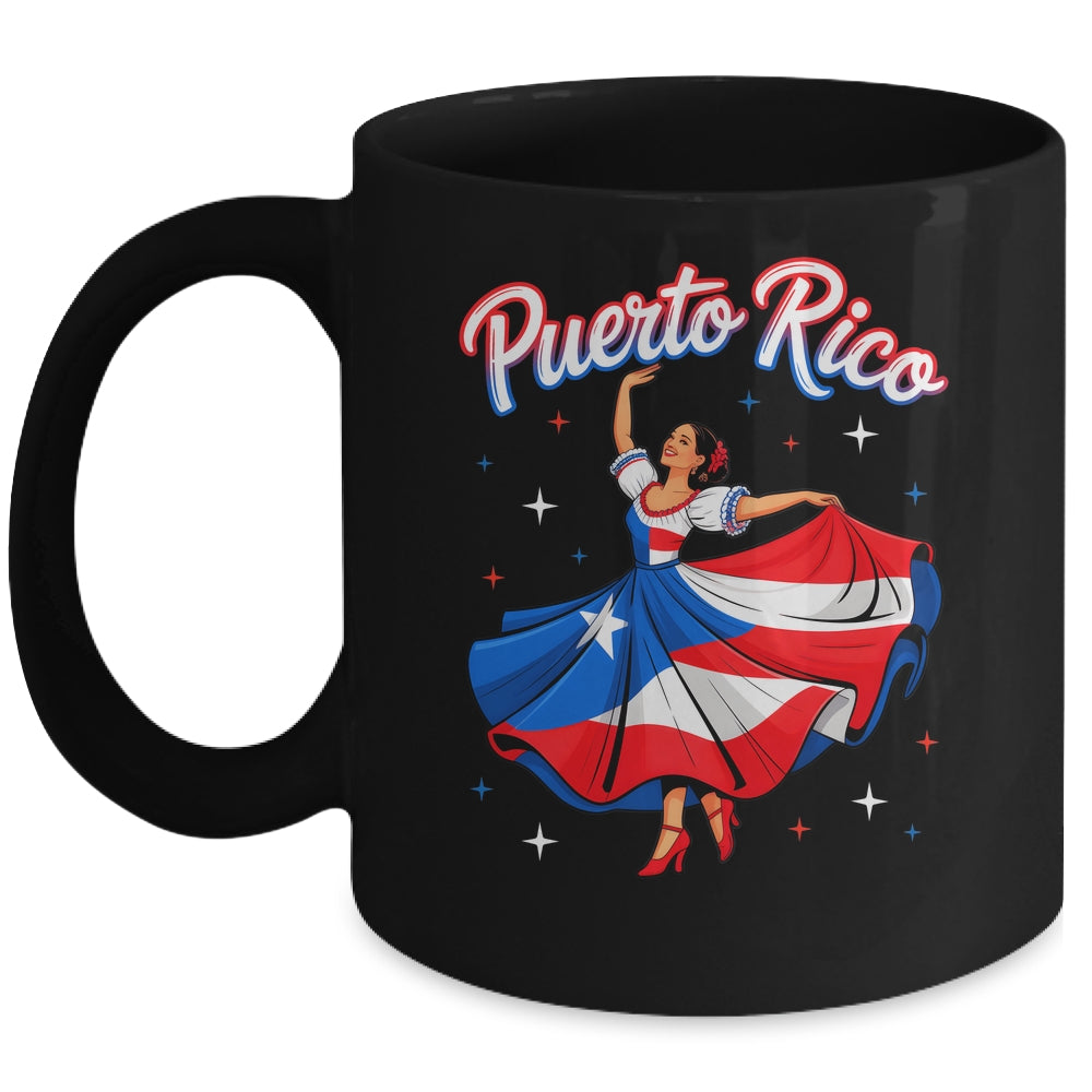 Puerto Rican Girl Women Boricua Flag Puerto Rico Flag Mug | teecentury