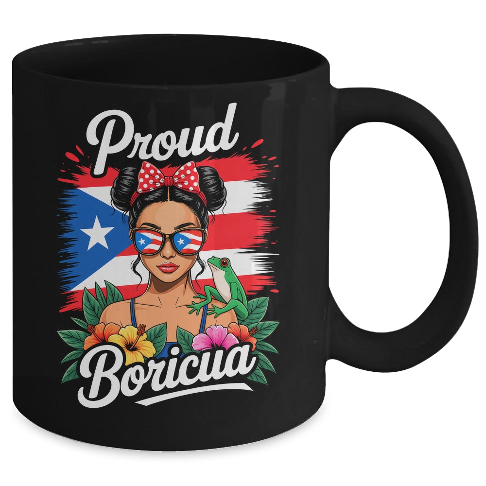 Puerto Rican Girls Boricua Puerto Rico Heritage Messy Bun Mug | teecentury