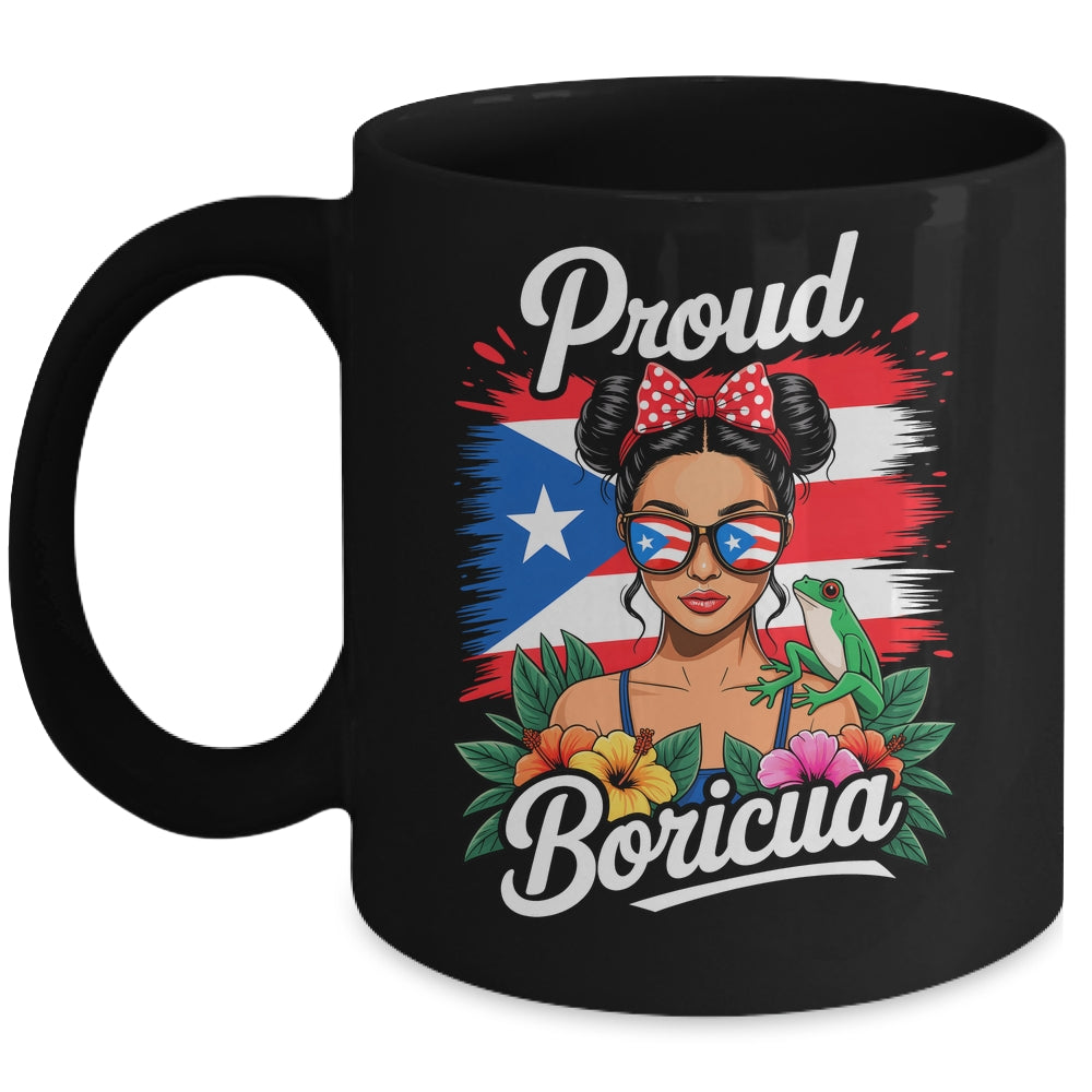 Puerto Rican Girls Boricua Puerto Rico Heritage Messy Bun Mug | teecentury