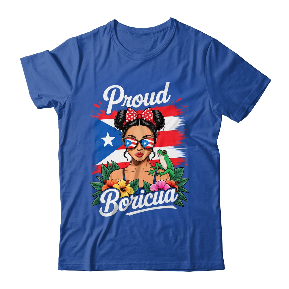 Puerto Rican Girls Boricua Puerto Rico Heritage Messy Bun Shirt & Tank Top | teecentury