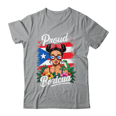 Puerto Rican Girls Boricua Puerto Rico Heritage Messy Bun Shirt & Tank Top | teecentury