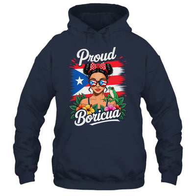 Puerto Rican Girls Boricua Puerto Rico Heritage Messy Bun Shirt & Tank Top | teecentury