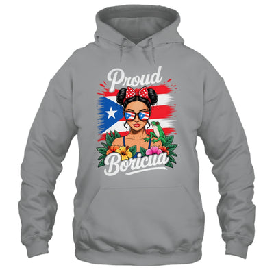 Puerto Rican Girls Boricua Puerto Rico Heritage Messy Bun Shirt & Tank Top | teecentury