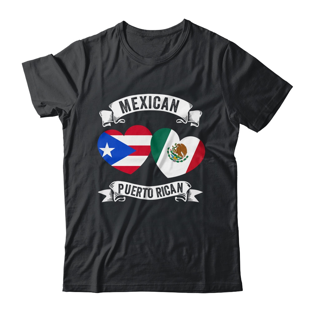 Puerto Rican Mexican Flag Mexirican Half Puerto Rico Mexico Shirt & Tank Top | teecentury