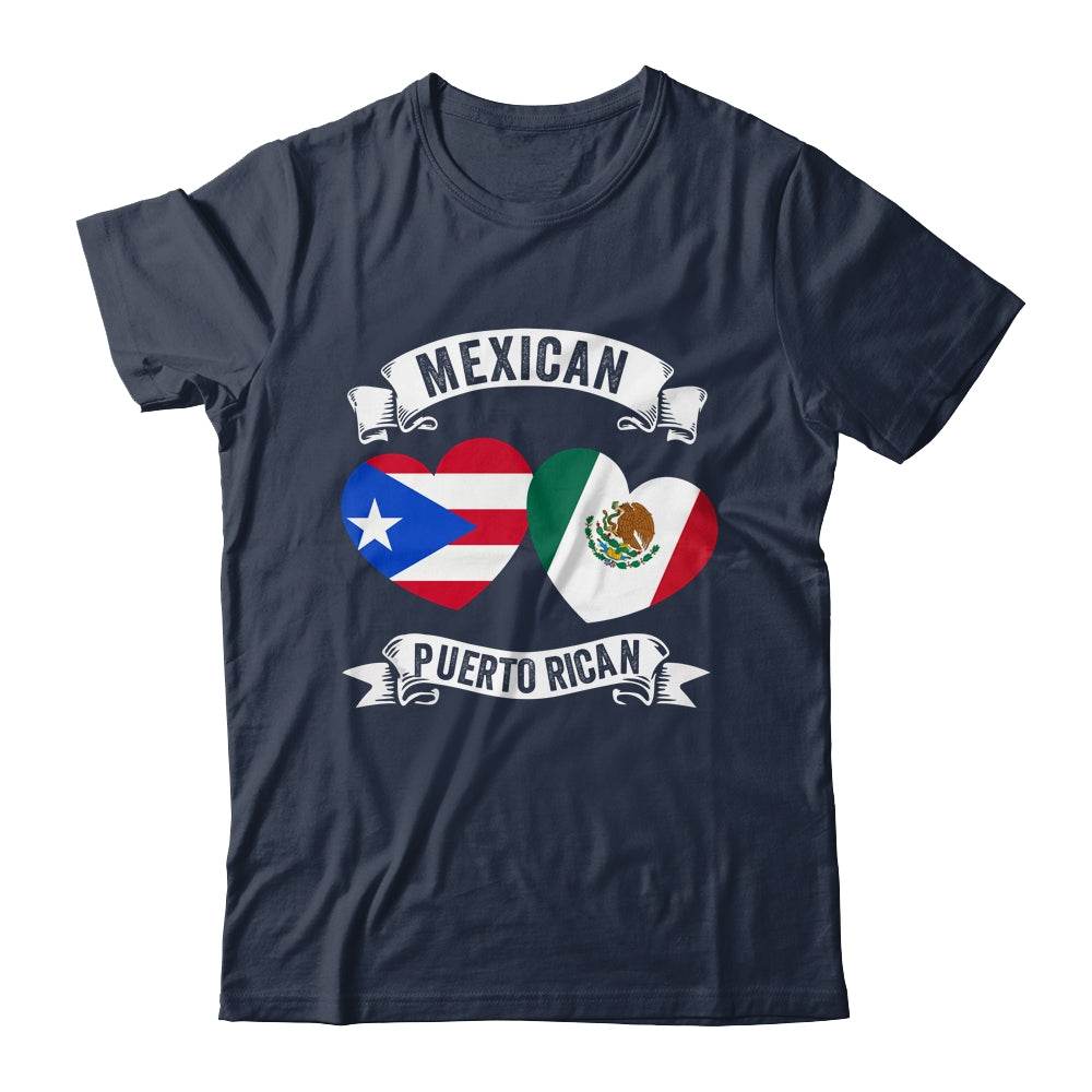 Puerto Rican Mexican Flag Mexirican Half Puerto Rico Mexico Shirt & Tank Top | teecentury