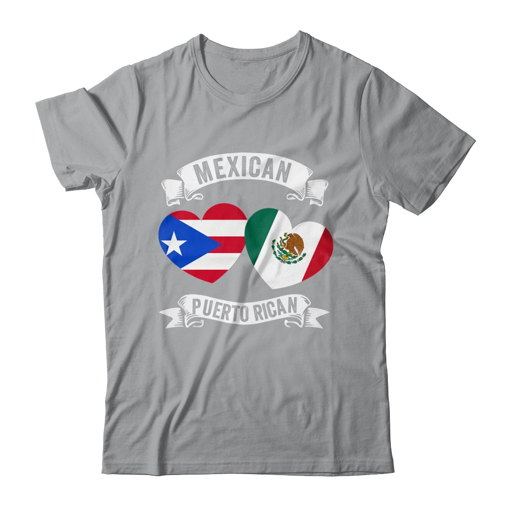 Puerto Rican Mexican Flag Mexirican Half Puerto Rico Mexico Shirt & Tank Top | teecentury