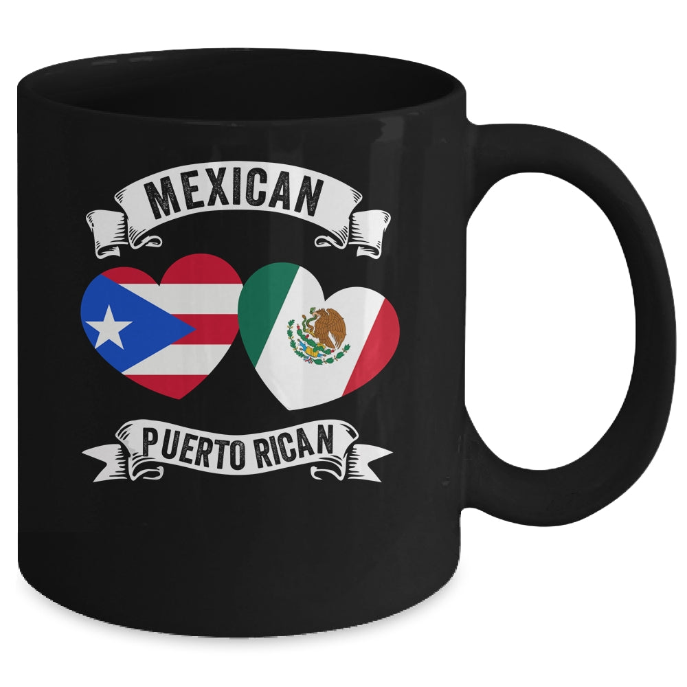 Puerto Rican Mexican Flag Mexirican Half Puerto Rico Mexico Mug | teecentury
