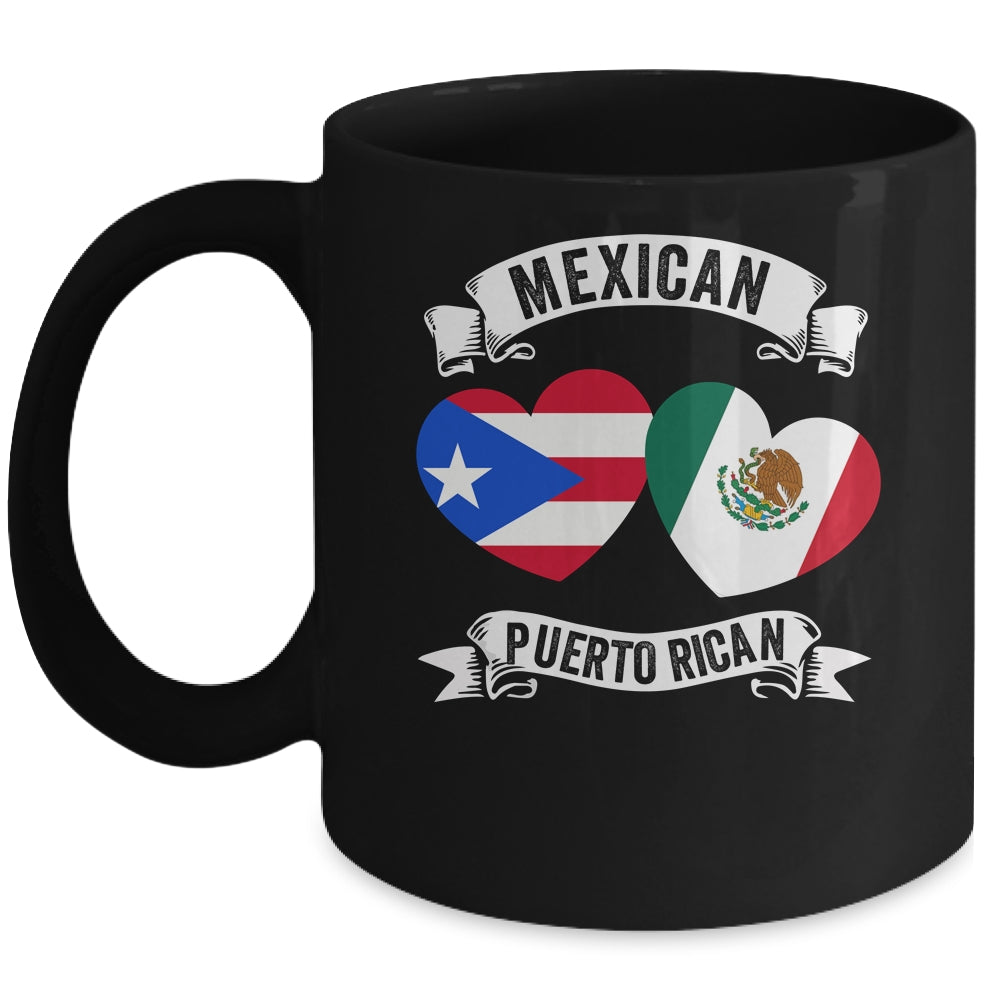 Puerto Rican Mexican Flag Mexirican Half Puerto Rico Mexico Mug | teecentury