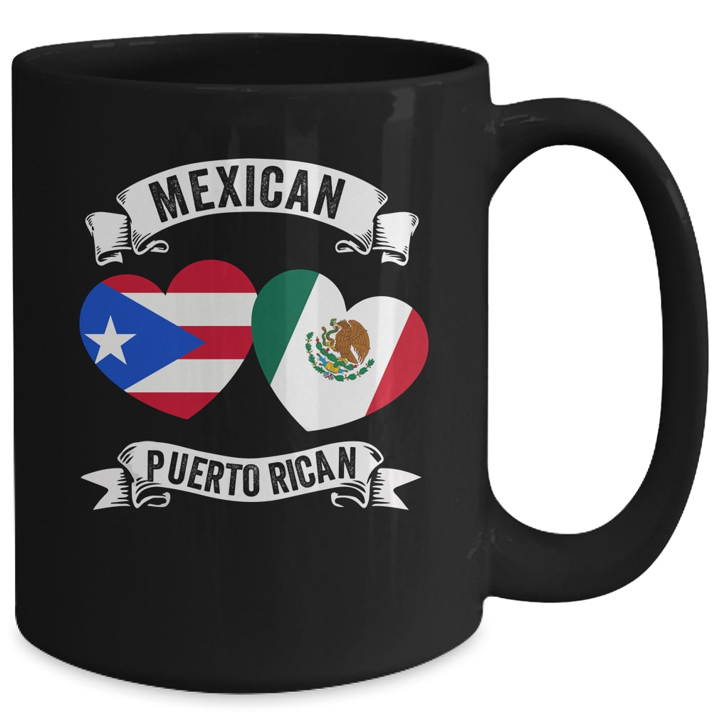 Puerto Rican Mexican Flag Mexirican Half Puerto Rico Mexico Mug | teecentury