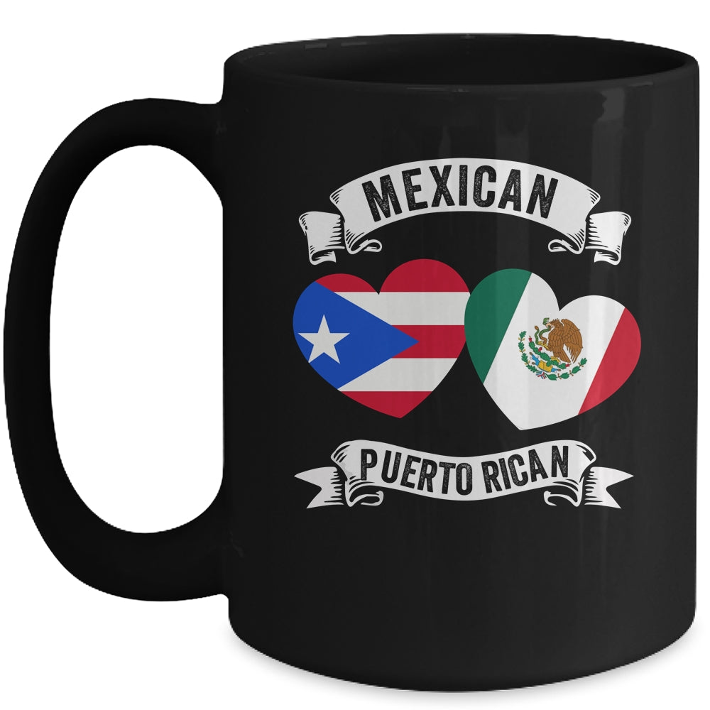 Puerto Rican Mexican Flag Mexirican Half Puerto Rico Mexico Mug | teecentury