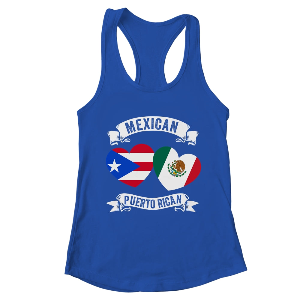 Puerto Rican Mexican Flag Mexirican Half Puerto Rico Mexico Shirt & Tank Top | teecentury