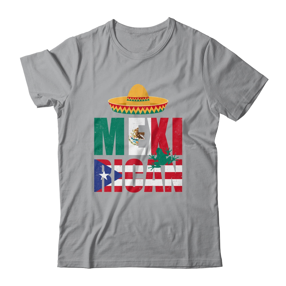 Puerto Rican Mexican Mexirican Half Puerto Rico Mexico Flag Shirt & Hoodie | teecentury