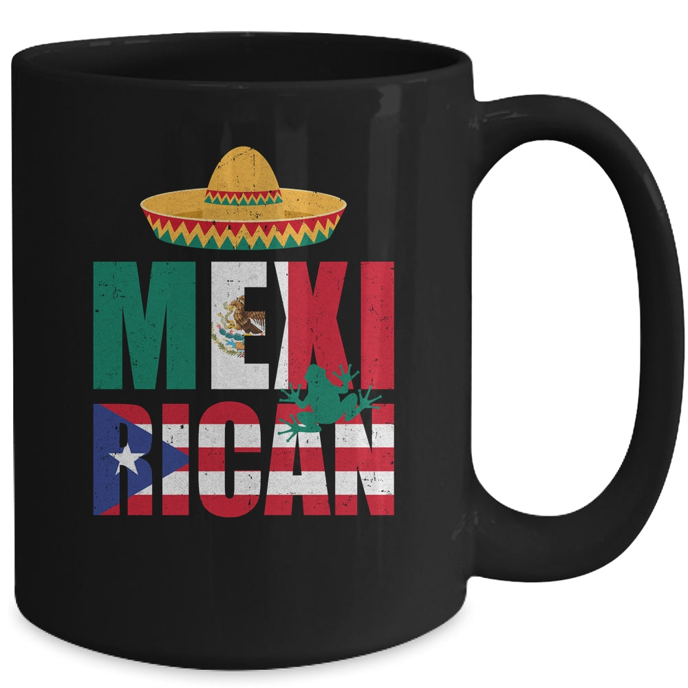 Puerto Rican Mexican Mexirican Half Puerto Rico Mexico Flag Mug | teecentury