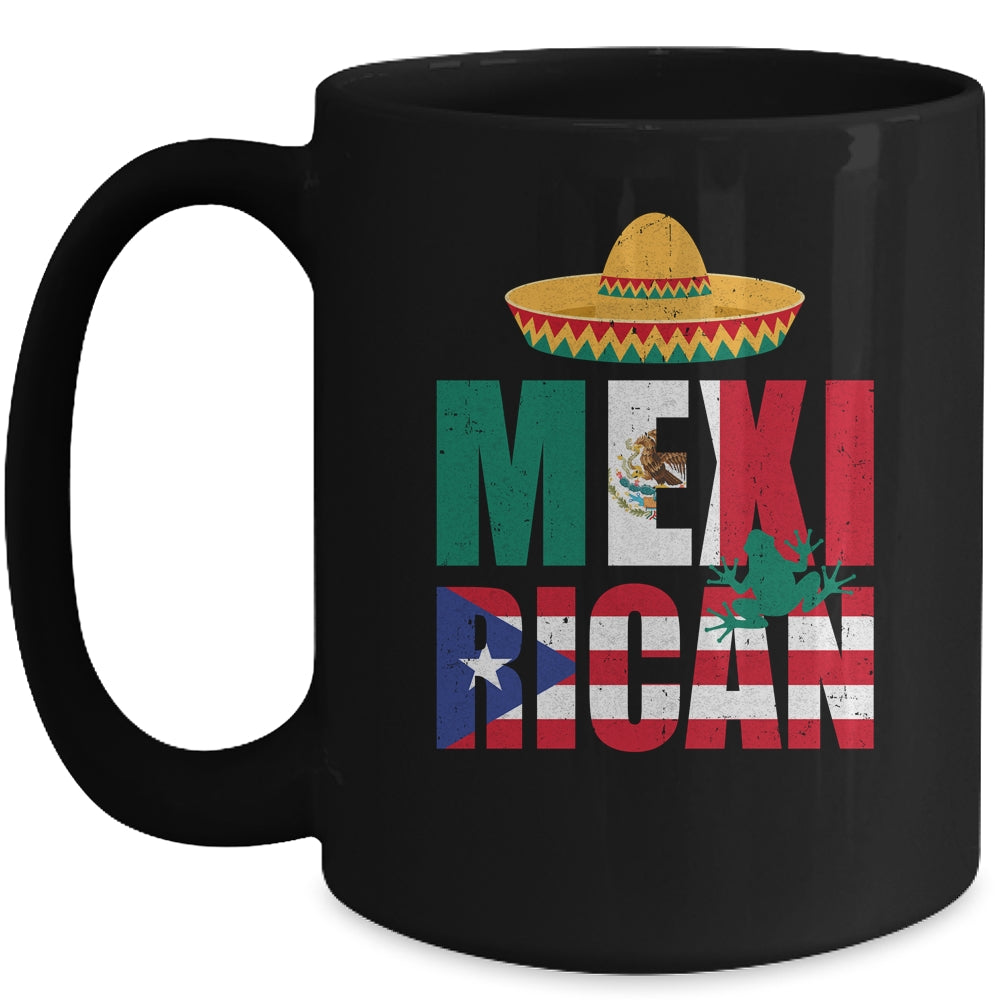 Puerto Rican Mexican Mexirican Half Puerto Rico Mexico Flag Mug | teecentury
